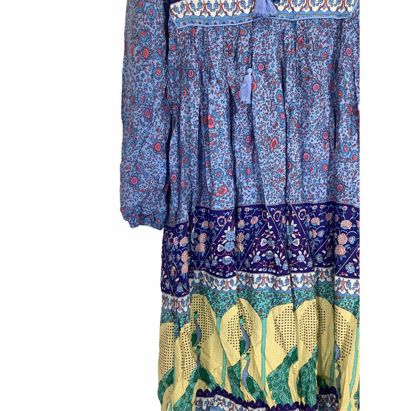 R. YJ Posha Floral Boho Tassel Tie Dress XS - Picture 4 of 10